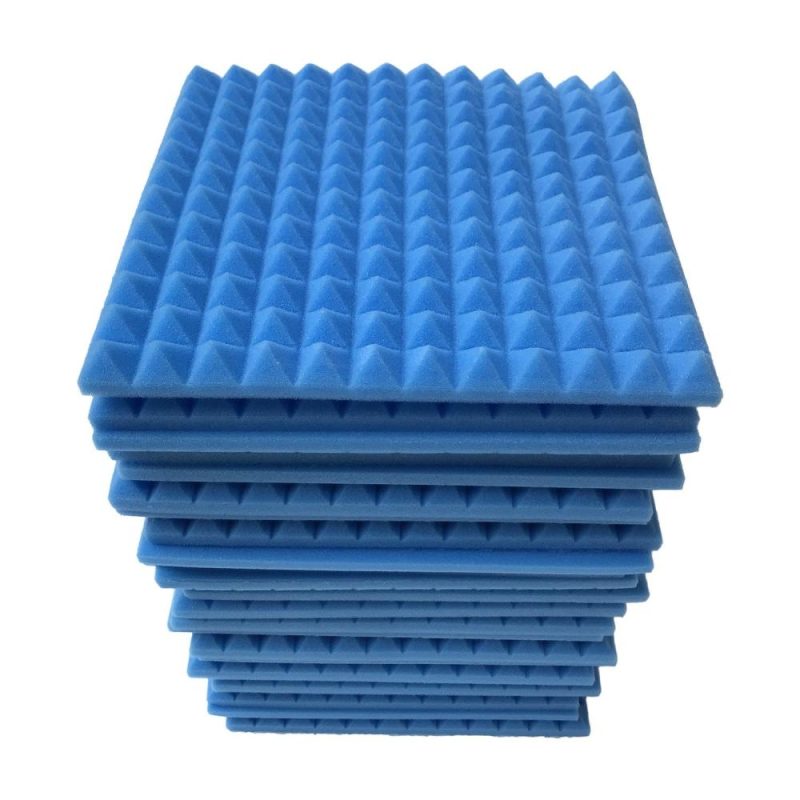 Pro Audio Equipment |   12pcs 12*12*1inch High Density Studio Acoustic Foams Panels Sound Insulation Foam Fire Retardant Blue Musical Instruments Blue