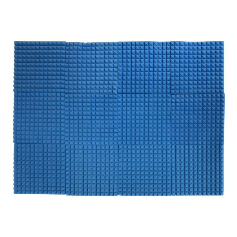 Pro Audio Equipment |   12pcs 12*12*1inch High Density Studio Acoustic Foams Panels Sound Insulation Foam Fire Retardant Blue Musical Instruments Blue