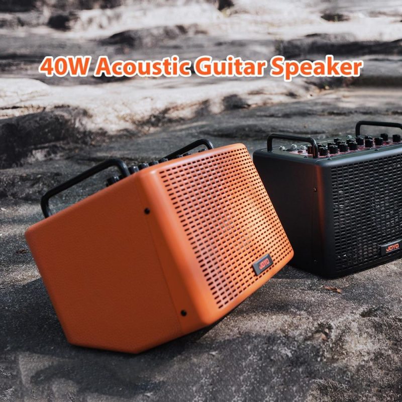 Pro Audio Equipment |   40W Acoustic Guitar Speaker Rechargeable Portable Electric Guitar Amp Black Musical Instruments Black