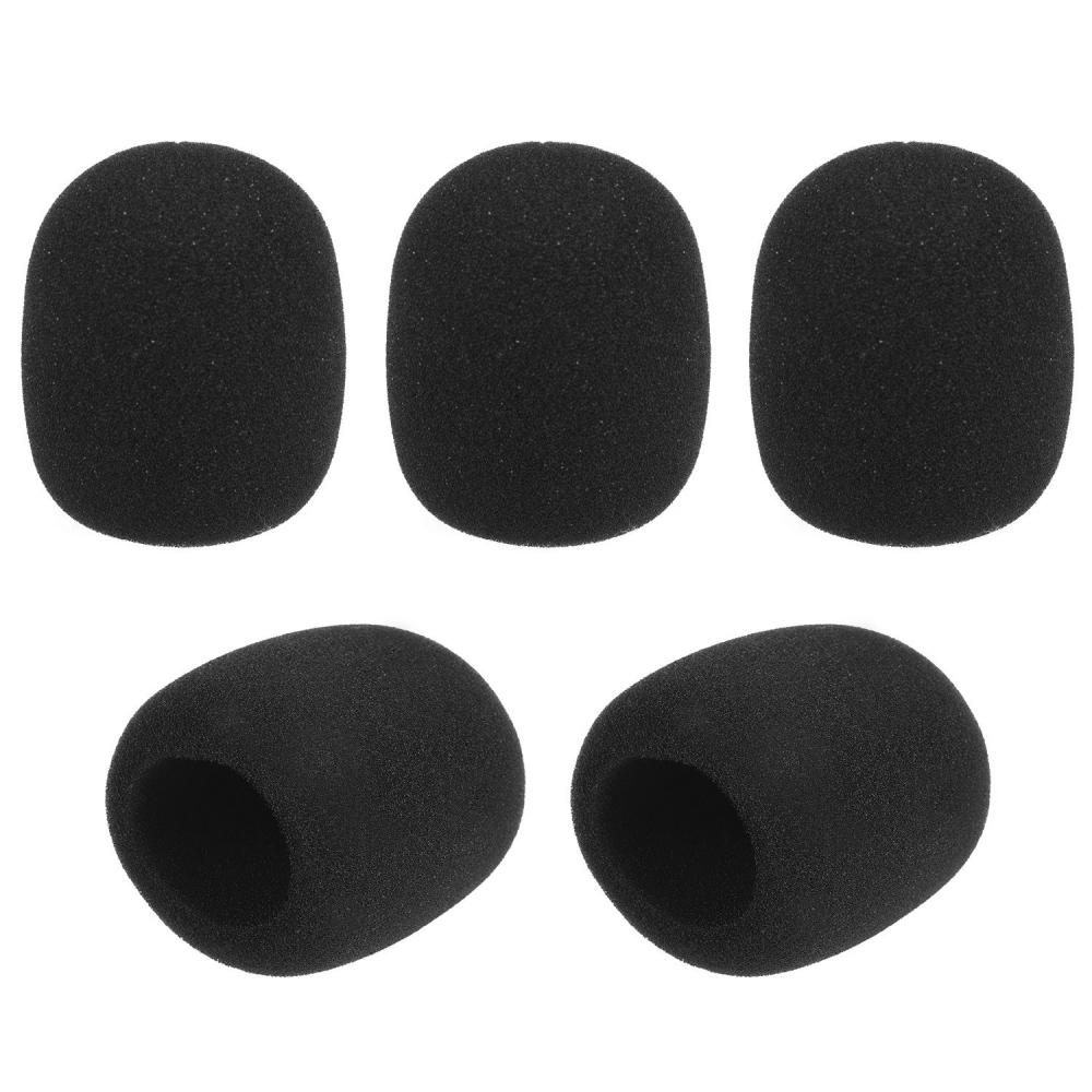 Pro Audio Equipment |   5pcs Handheld Microphone Windscreens Mic Foam Covers Black Musical Instruments Black