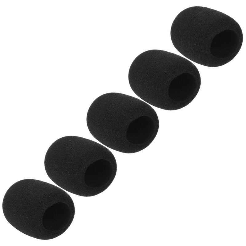 Pro Audio Equipment |   5pcs Handheld Microphone Windscreens Mic Foam Covers Black Musical Instruments Black