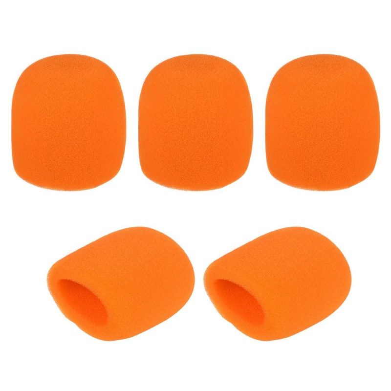 Pro Audio Equipment |   5pcs Handheld Microphone Windscreens Mic Foam Covers Orange Musical Instruments Orange