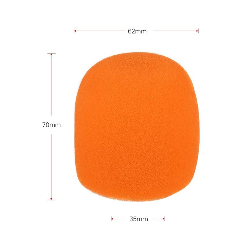 Pro Audio Equipment |   5pcs Handheld Microphone Windscreens Mic Foam Covers Orange Musical Instruments Orange