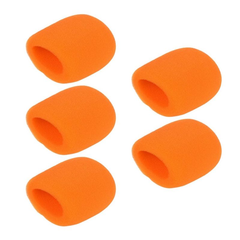 Pro Audio Equipment |   5pcs Handheld Microphone Windscreens Mic Foam Covers Orange Musical Instruments Orange