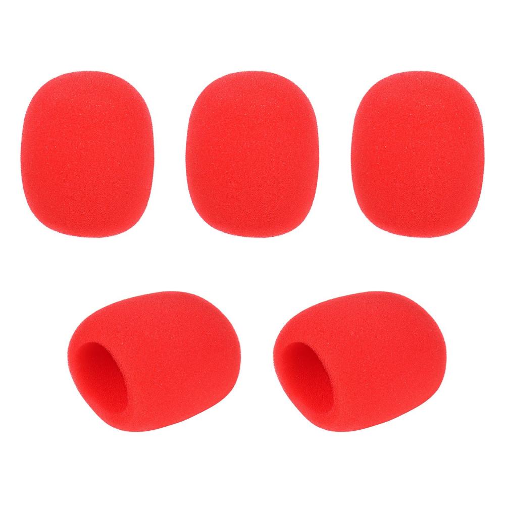 Pro Audio Equipment |   5pcs Handheld Microphone Windscreens Mic Foam Covers Red Musical Instruments Pro Audio Equipment