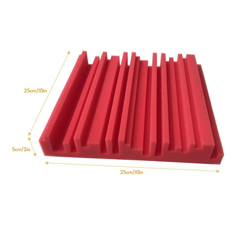 Pro Audio Equipment |   6pcs 10*10*2inch High Density Studio Acoustic Foams Panels Sound Insulation Foam Fire Retardant Red Musical Instruments Pro Audio Equipment