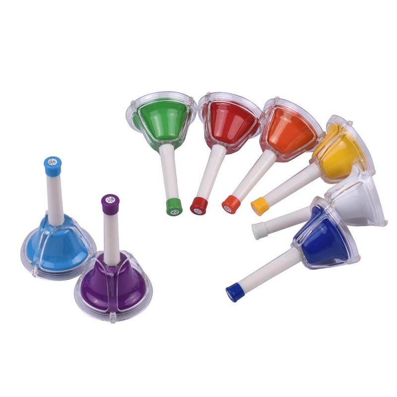 Pro Audio Equipment |   8 Note Diatonic Metal Bell Colorful Handbell Hand Percussion Bells Kit Musical Toy for Kids Children for Musical Learning Teaching Color Musical Instruments Color