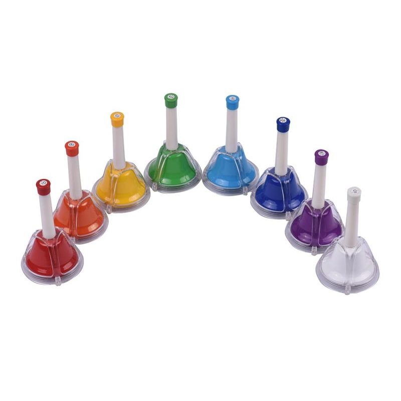 Pro Audio Equipment |   8 Note Diatonic Metal Bell Colorful Handbell Hand Percussion Bells Kit Musical Toy for Kids Children for Musical Learning Teaching Color Musical Instruments Color