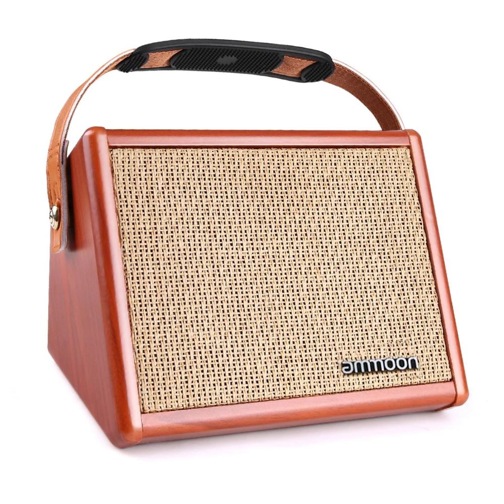 Pro Audio Equipment |   AC-15 15W Portable Acoustic Guitar Amplifier Amp BT Speaker Browm Musical Instruments Browm