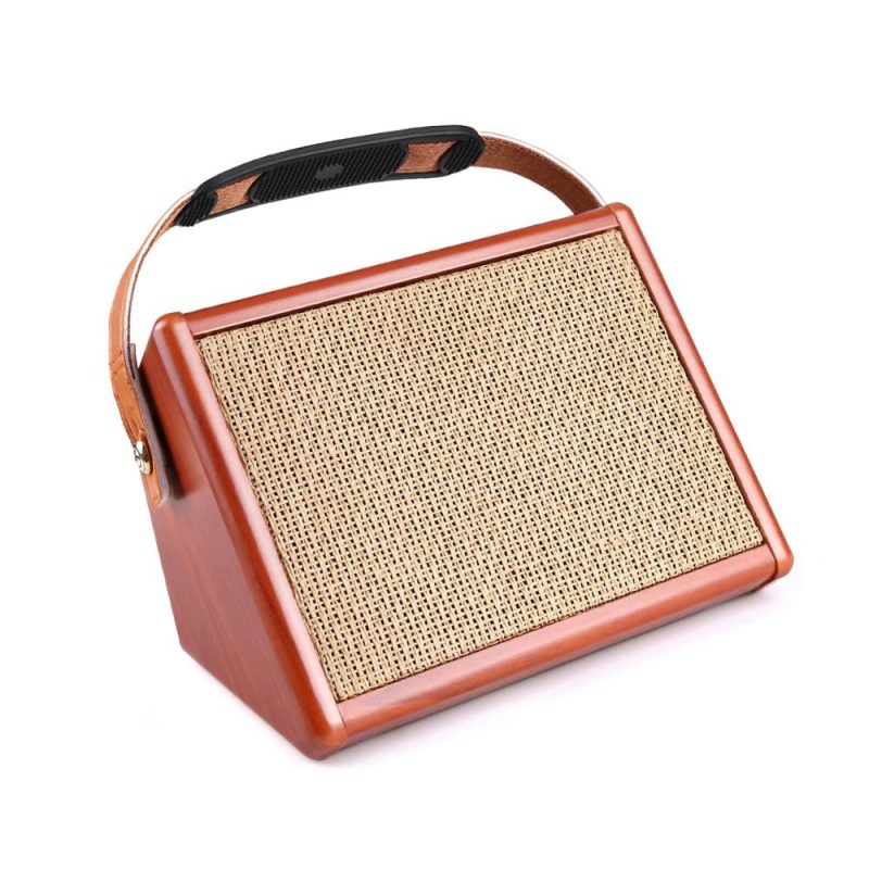 Pro Audio Equipment |   AC-15 15W Portable Acoustic Guitar Amplifier Amp BT Speaker with Microphone Orange Musical Instruments Orange