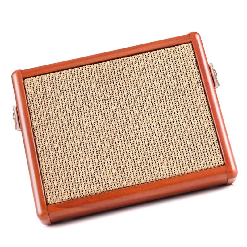 Pro Audio Equipment |   AC-15 15W Portable Acoustic Guitar Amplifier Amp BT Speaker with Microphone Orange Musical Instruments Orange