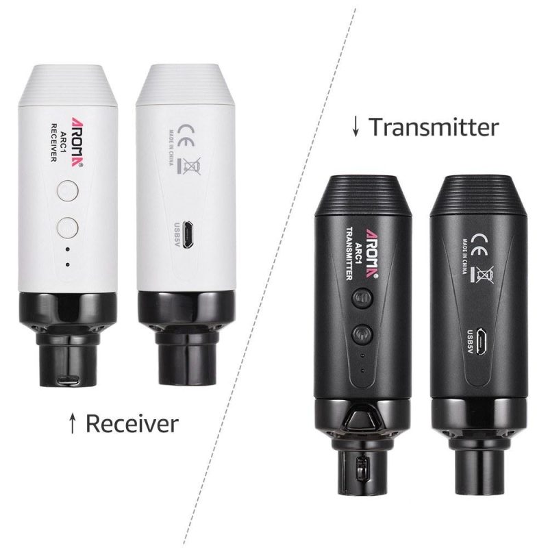 Pro Audio Equipment |   ARC1 Microphone Wireless Transmission System(Transmisster & Receiver) Black & White Musical Instruments Black & White