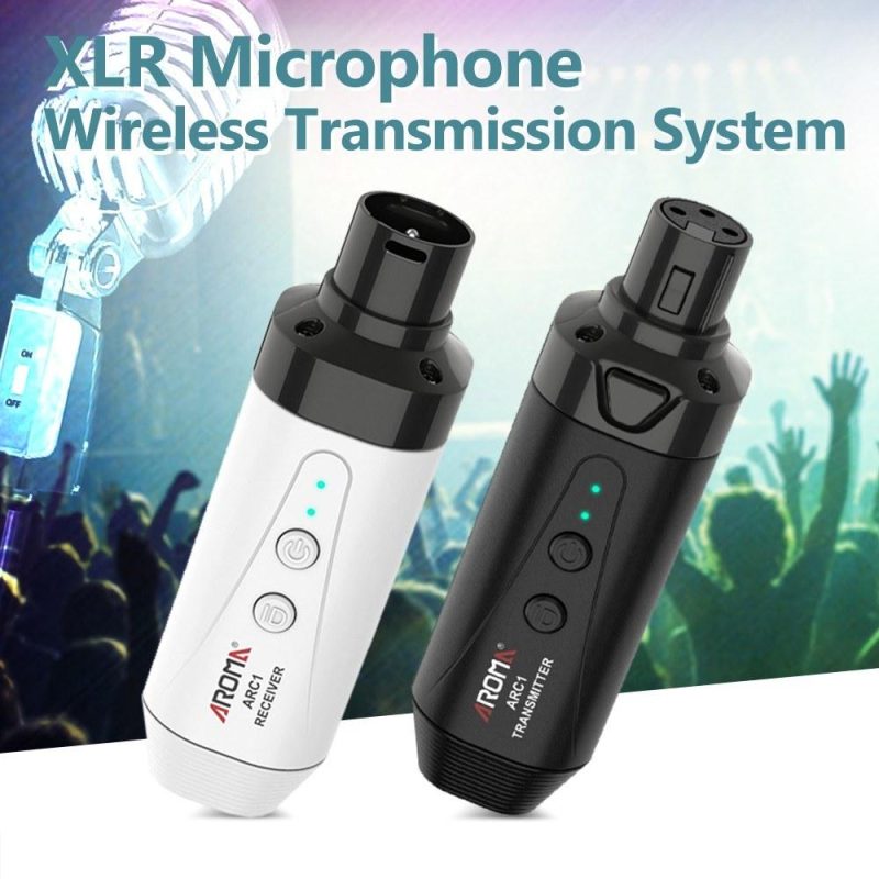 Pro Audio Equipment |   ARC1 Microphone Wireless Transmission System(Transmisster & Receiver) Black & White Musical Instruments Black & White