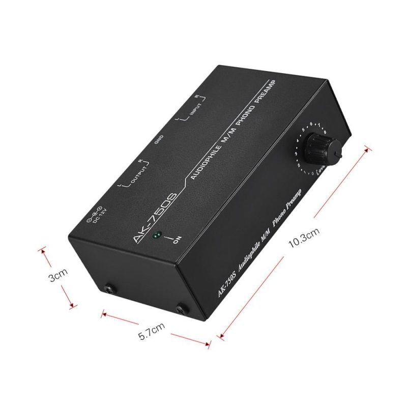 Pro Audio Equipment |   Audiophile M/M Phono Preamp Preamplifier with Level Controls RCA Input & Output Interfaces Musical Instruments Pro Audio Equipment