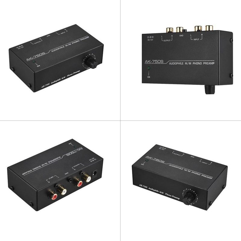 Pro Audio Equipment |   Audiophile M/M Phono Preamp Preamplifier with Level Controls RCA Input & Output Interfaces Musical Instruments Pro Audio Equipment