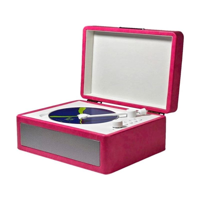 Pro Audio Equipment |   CD Player Multifunctional Tray-type BT Cassette Record Player Pink Musical Instruments Pink