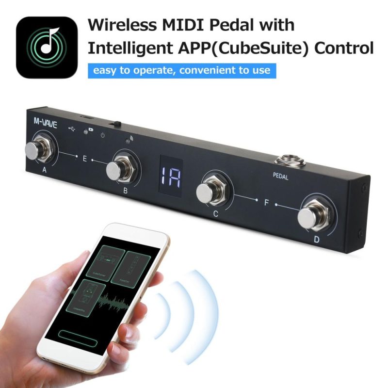 Pro Audio Equipment |   Chocolate BT Wireless MIDI Controller + MS1 Mini Wireless Transmission System MIDI System Black Musical Instruments Black