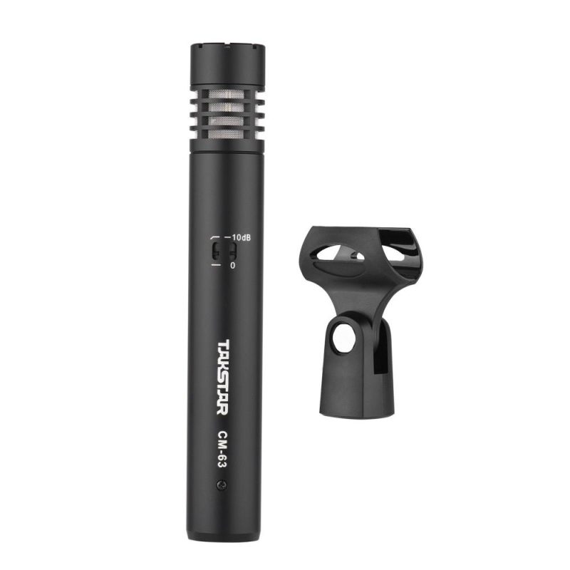 Pro Audio Equipment |   CM-63 Professional Diaphragm Condenser Microphone Moisture Resistant XLR Cardioid Mic Black Musical Instruments Black