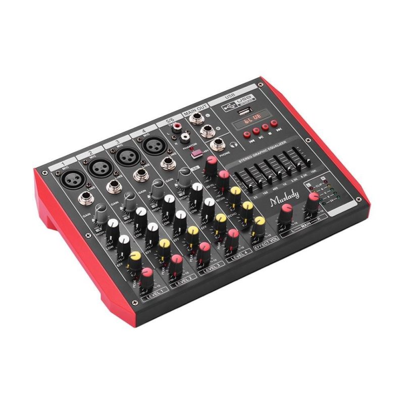 Pro Audio Equipment |   D4 Portable 4-Channel Mixing Console Mixer Musical Instruments Pro Audio Equipment