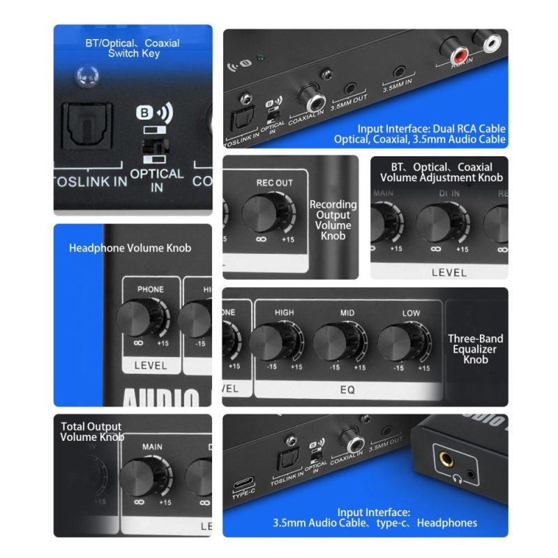 Pro Audio Equipment |   DA-3EQ Audio Digitizer Digital to Analog Audio Converter 48kHz DAC Converter Digital Analog Converter Musical Instruments Pro Audio Equipment