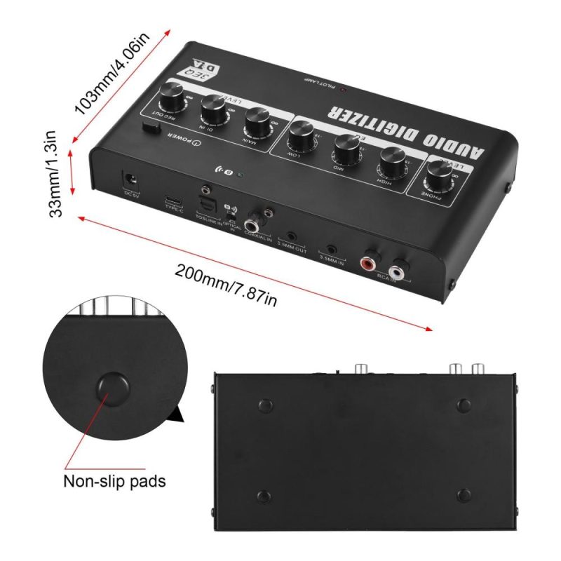 Pro Audio Equipment |   DA-3EQ Audio Digitizer Digital to Analog Audio Converter 48kHz DAC Converter Digital Analog Converter Musical Instruments Pro Audio Equipment