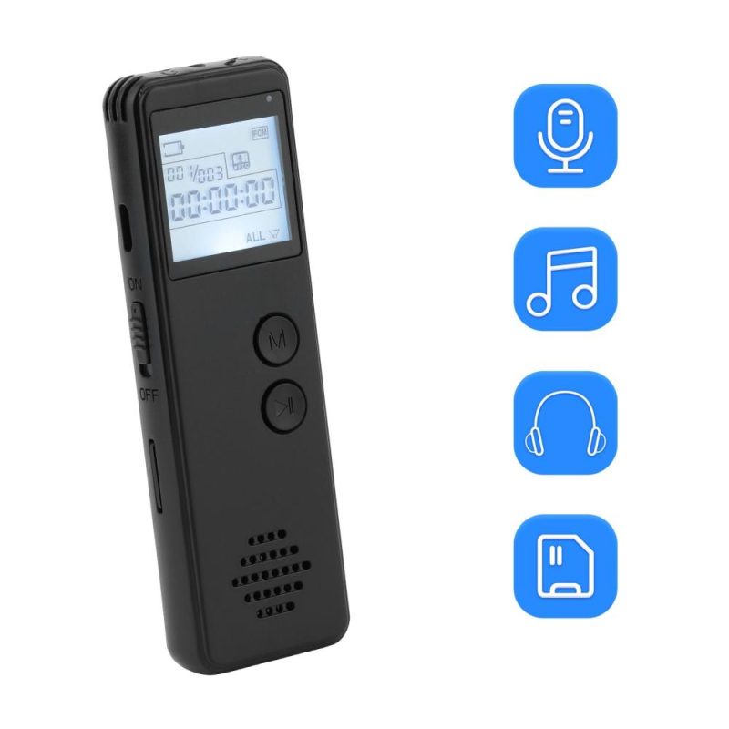 Pro Audio Equipment |   Digital Voice Recorder Voice Activated Recorder Noise Reduction MP3 Player HD Recording 10h Continuous Recording for Meeting Lecture Interview Class MP3 WAV Record Musical Instruments Pro Audio Equipment