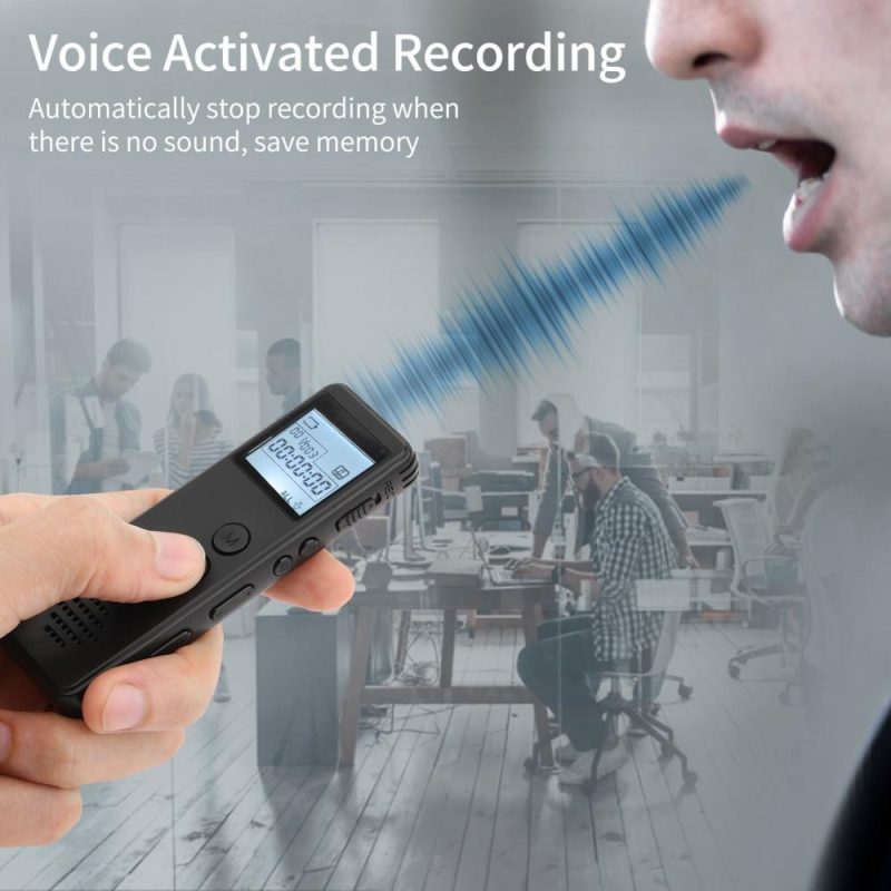 Pro Audio Equipment |   Digital Voice Recorder Voice Activated Recorder Noise Reduction MP3 Player HD Recording 10h Continuous Recording for Meeting Lecture Interview Class MP3 WAV Record Musical Instruments Pro Audio Equipment