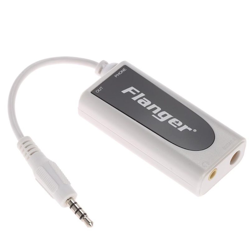 Pro Audio Equipment |   FC-21 Guitar Connector Converter Electric Guitar Bass to Mobile Phone Tablet Adapter White Musical Instruments Pro Audio Equipment