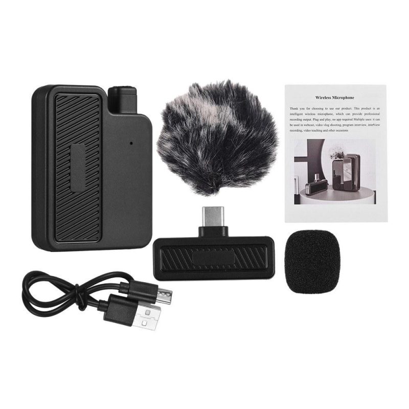 Pro Audio Equipment |   J8 Wireless Microphone Professional Lapel Clip-on Microphone -Type-C Plug Musical Instruments Pro Audio Equipment