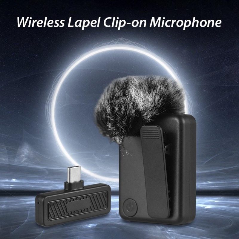 Pro Audio Equipment |   J8 Wireless Microphone Professional Lapel Clip-on Microphone -Type-C Plug Musical Instruments Pro Audio Equipment