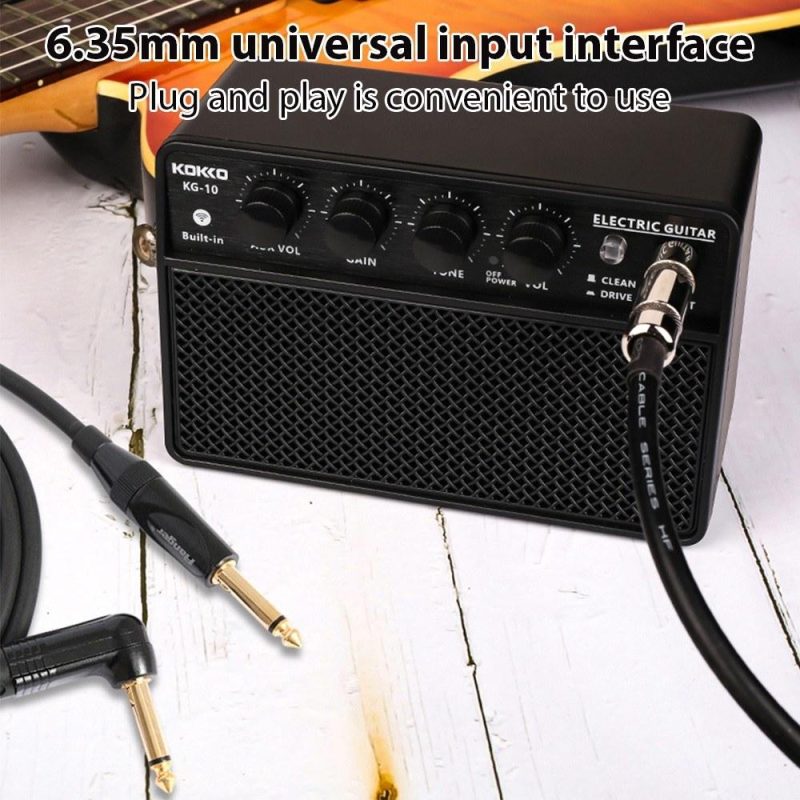 Pro Audio Equipment |   KG-10 10W Small Electric Guitar Amp Mini Portable Guitar Practice Speaker Guitar Amplifier Black Musical Instruments Black