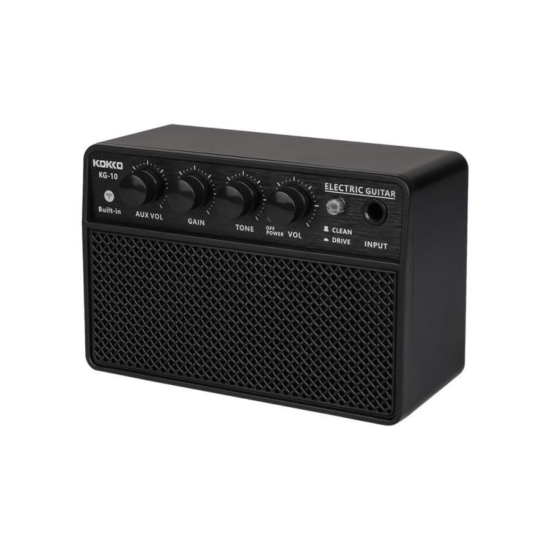 Pro Audio Equipment |   KG-10 10W Small Electric Guitar Amp Mini Portable Guitar Practice Speaker Guitar Amplifier Black Musical Instruments Black