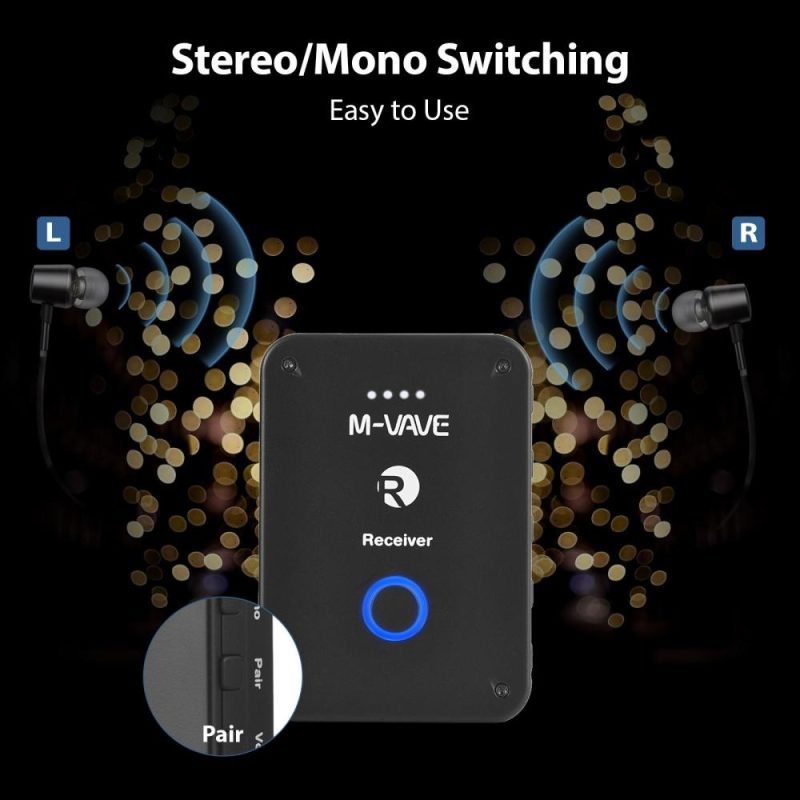 Pro Audio Equipment |   M-VAVE WP-9 Wireless Earphone Monitor Transmission System: High-Quality Sound with Low Latency Black Musical Instruments Black