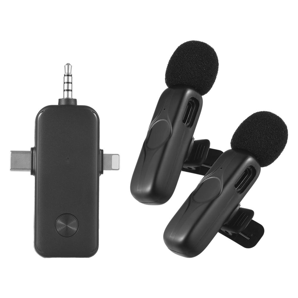 Pro Audio Equipment |   M3 Wireless Lavalier Microphone System 1 Receiver + 2 Microphone Musical Instruments Pro Audio Equipment