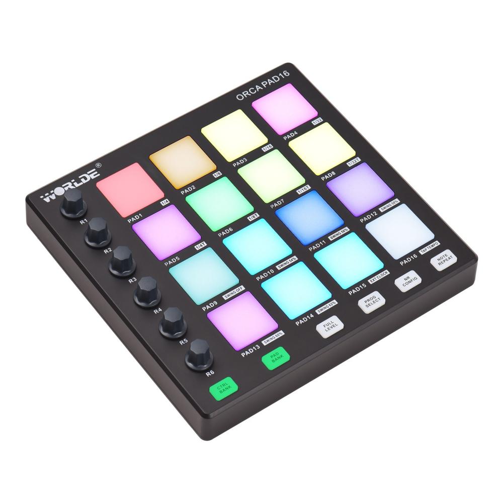 Pro Audio Equipment |   MIDI Controller Beat Maker Machine Portable Mini MIDI Controller Pad USB for Beginner Music Production Black Musical Instruments Black