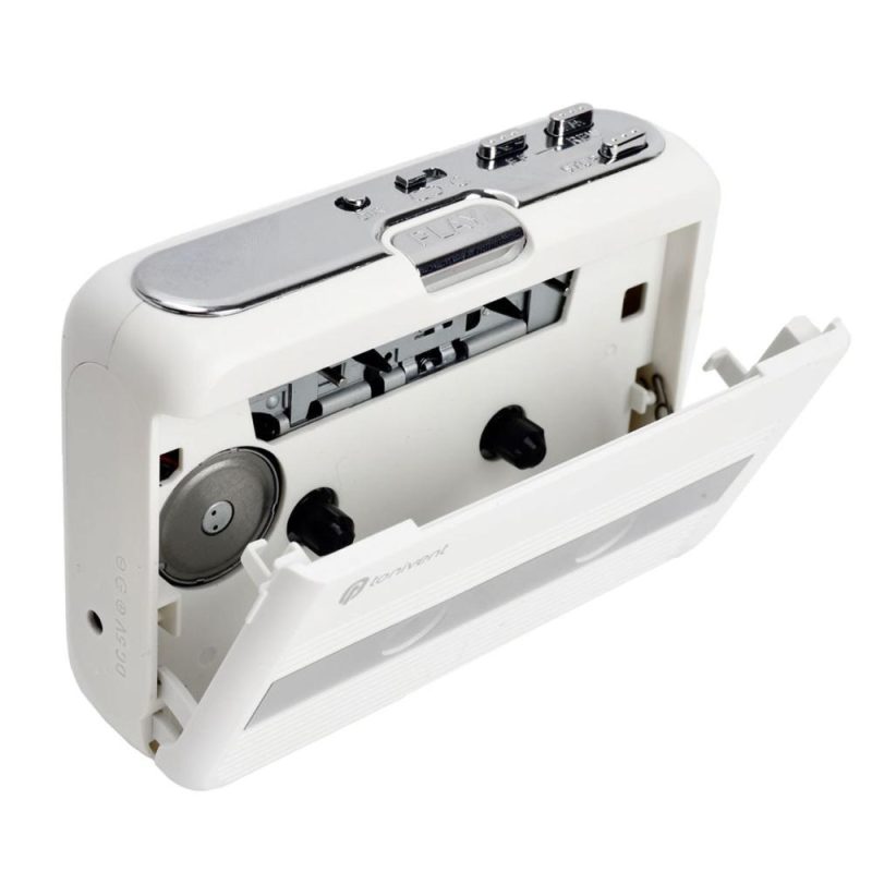 Pro Audio Equipment |   Mini Cassette Player Tape Record FM Radio with 3.5mm Headphone Jack Volume Control White Musical Instruments Pro Audio Equipment