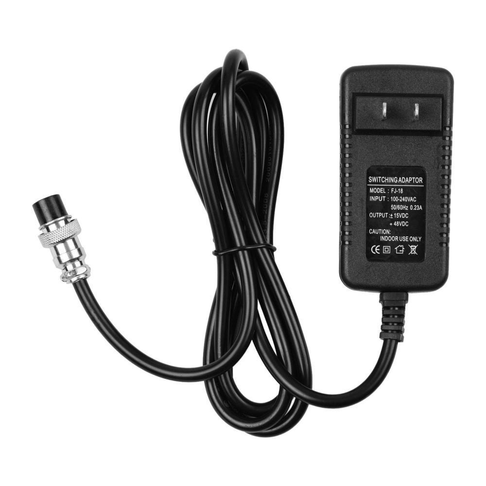 Pro Audio Equipment |   Mixing Console Mixer Power Supply AC Adapter 15V 230mA Universal 4-Pin Round Connector Black Musical Instruments Black