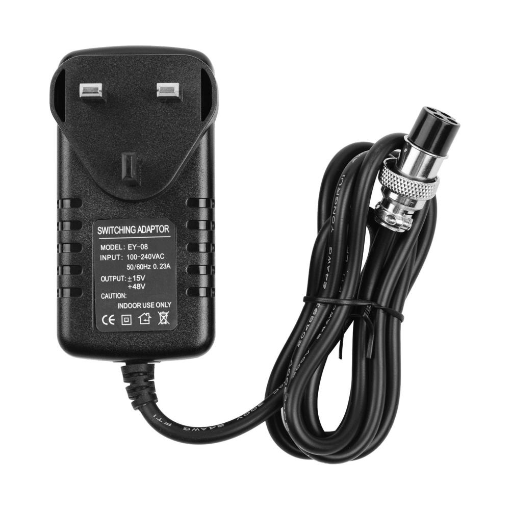 Pro Audio Equipment |   Mixing Console Mixer Power Supply AC Adapter 15V 230mA Universal 4-Pin Round Connector Black Musical Instruments Black