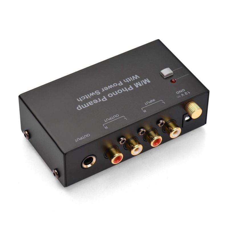 Pro Audio Equipment |   M/M Phono Preamp with Power Switch Ultra-compact Phono Preamplifier Turntable Preamp with RCA 1/4-inch TRS Interface Musical Instruments Pro Audio Equipment