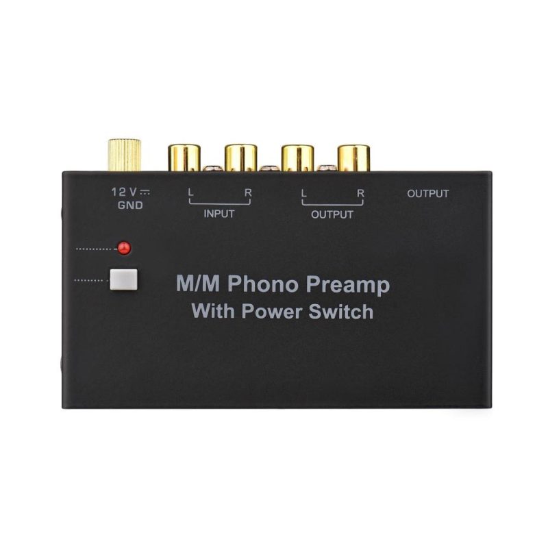 Pro Audio Equipment |   M/M Phono Preamp with Power Switch Ultra-compact Phono Preamplifier Turntable Preamp with RCA 1/4-inch TRS Interface Musical Instruments Pro Audio Equipment