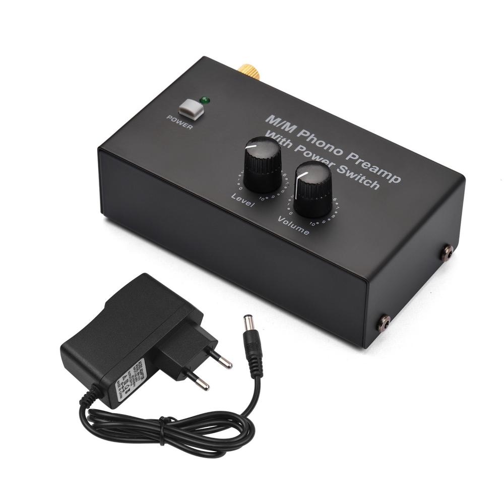 Pro Audio Equipment |   M/M Phono Preamp with Power Switch Ultra-compact Preamplifier with Level & Volume Control Musical Instruments Pro Audio Equipment