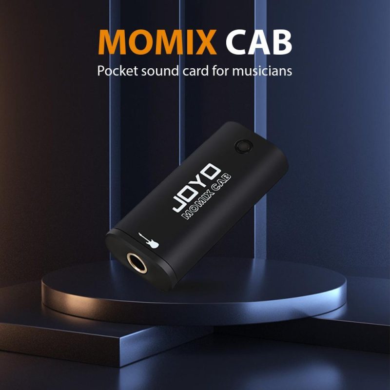 Pro Audio Equipment |   MOMIX-CAB / Guitar Audio Interface / Mini Recording Sound Card / Live Streaming Black Musical Instruments Black