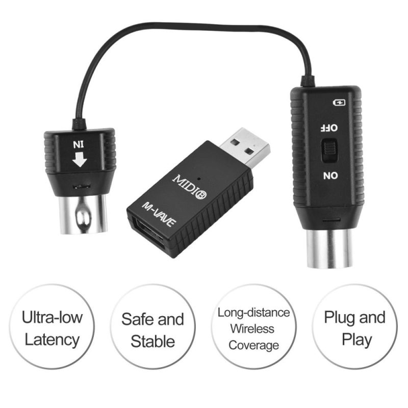 Pro Audio Equipment |   MS1 Mini Wireless Transmission System MIDI System MIDI Wireless Adapter Plug and Play Musical Instruments Pro Audio Equipment