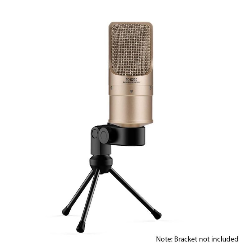 Pro Audio Equipment |   PC-K200 Condenser Microphone – Superior Sound for Recording and Podcasting Golden Musical Instruments Golden