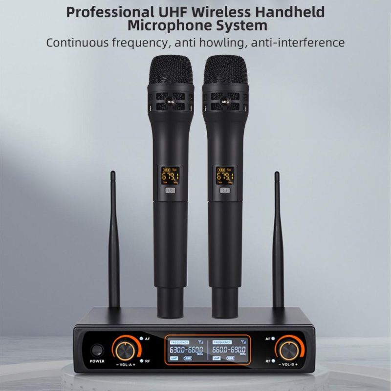 Pro Audio Equipment |   Professional 16 Channels UHF Wireless Handheld Microphone System 2 Microphones 1 Receiver Musical Instruments Pro Audio Equipment