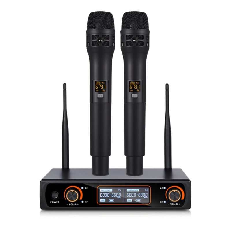 Pro Audio Equipment |   Professional 16 Channels UHF Wireless Handheld Microphone System 2 Microphones 1 Receiver Musical Instruments Pro Audio Equipment