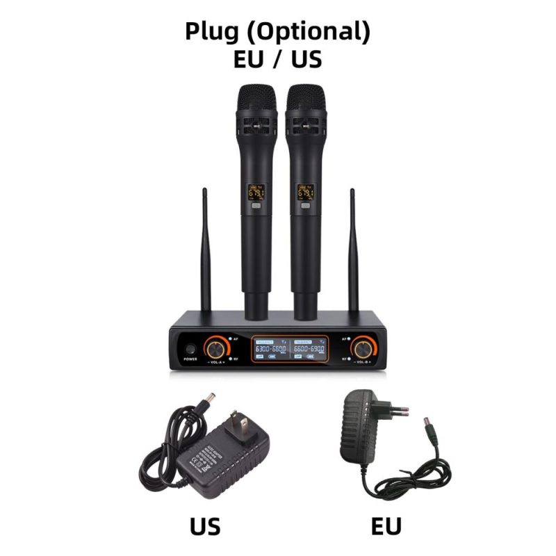 Pro Audio Equipment |   Professional 16 Channels UHF Wireless Handheld Microphone System 2 Microphones 1 Receiver Musical Instruments Pro Audio Equipment