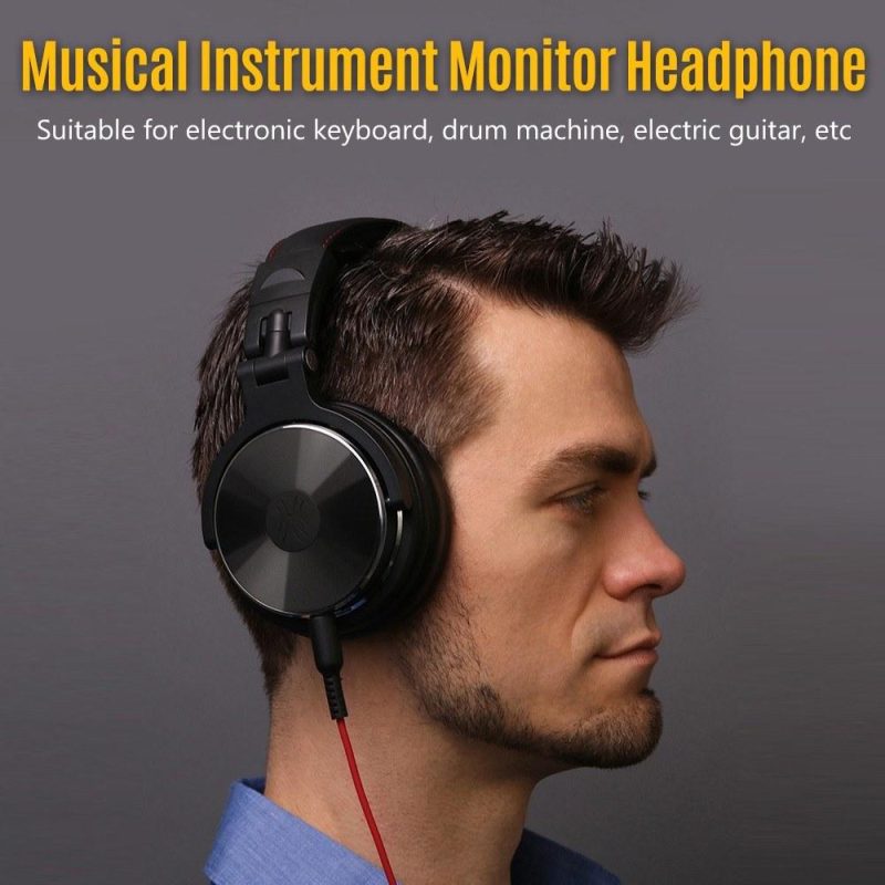 Pro Audio Equipment |   Professional Musical Instrument Monitor Headphones Wired Headset Red Musical Instruments Pro Audio Equipment