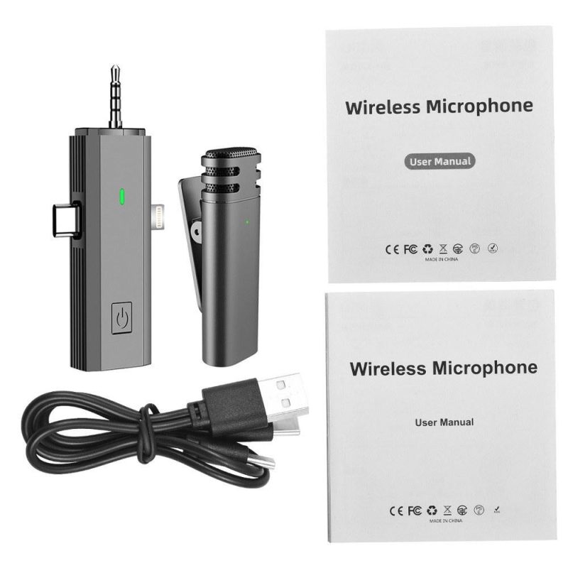 Pro Audio Equipment |   S17 Mini Wireless Lavalier Microphone 3 in 1 Receiver for Mobile Phone 360° Omnidirectional Lapel Mic – 1 Receiver & 1 MIcrophone Musical Instruments Pro Audio Equipment