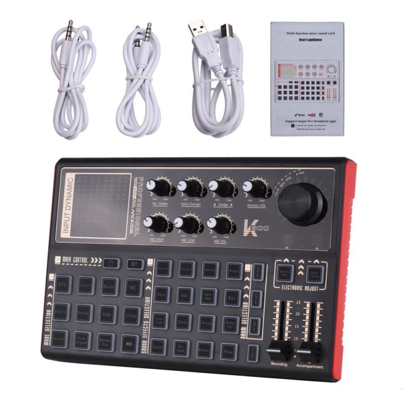 Pro Audio Equipment |   SK300 Live Sound Card External Voice Changer Audio Mixer Musical Instruments Pro Audio Equipment